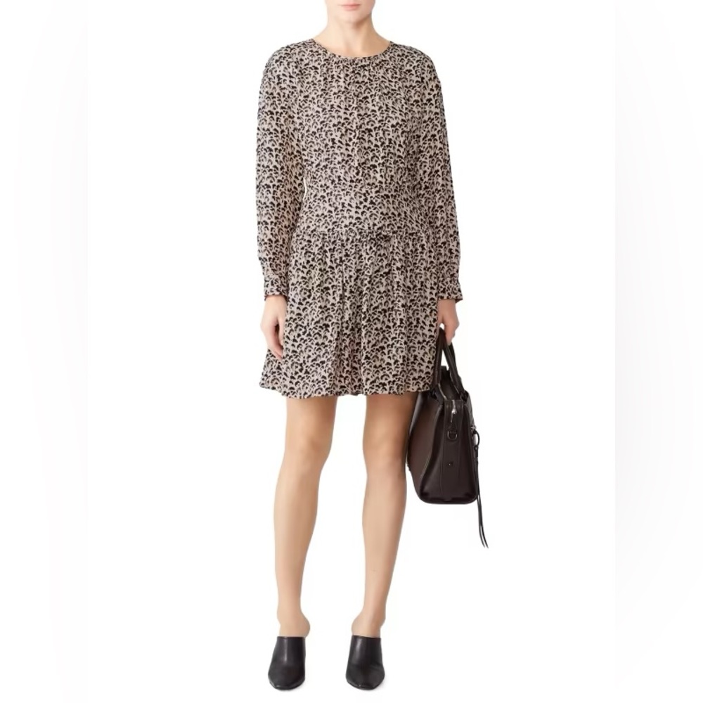 Rebecca Taylor Silk Cheetah Print Mini Dress Size 4